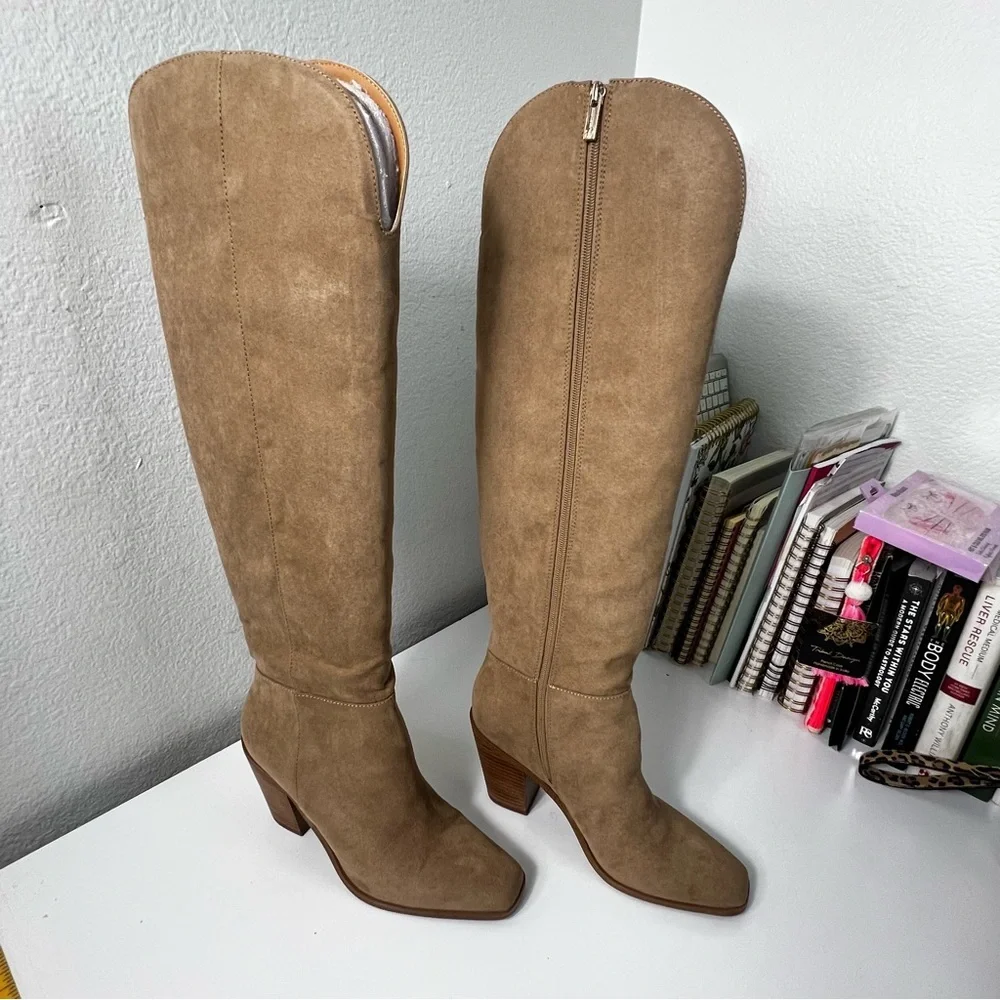 Jessica Simpson Womens Ravyn Zipper Over-The-Knee Color: Sandstone/Tan 9.5 NWT